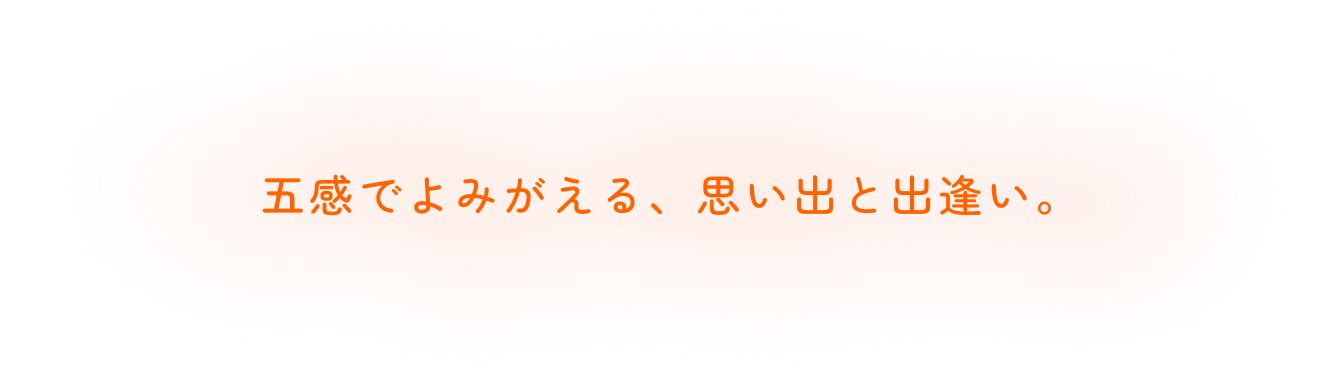 五感でよみがえる、思い出と出逢い。